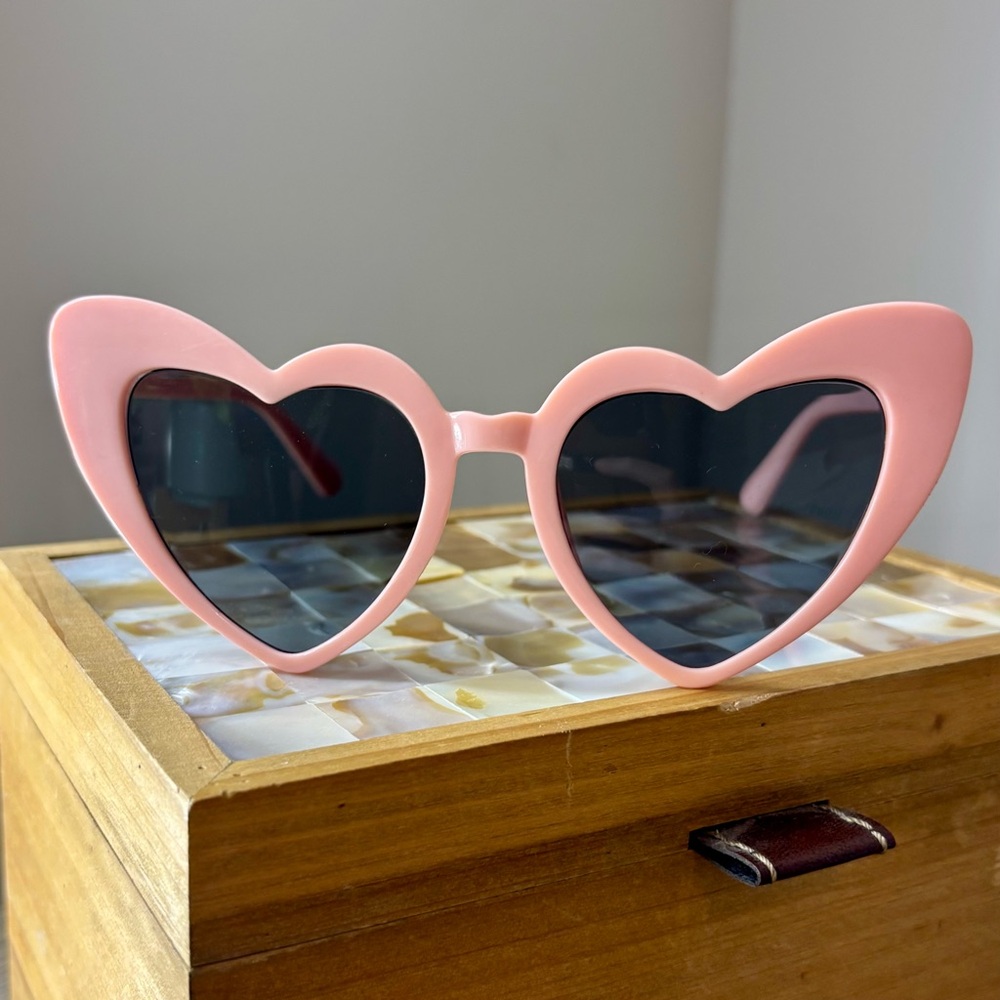 Pink Heart-Shaped Sunglasses